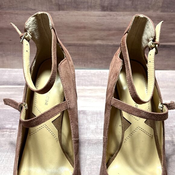 Adrienne Vittadini Womens Suede Pointed Toe Heels With Ankle Strap Size 8M - Picture 9 of 12